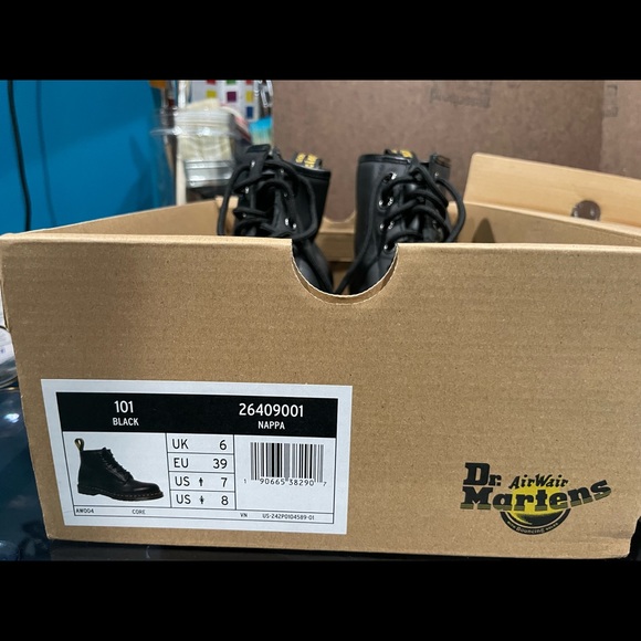 Dr martens nappa 101 LEATHER ANKLE BOOTS SZ US women 8, US men 7,Eu39, UK6 - Picture 3 of 7